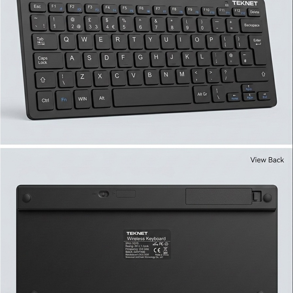 TEKNET Black Wireless Keyboard